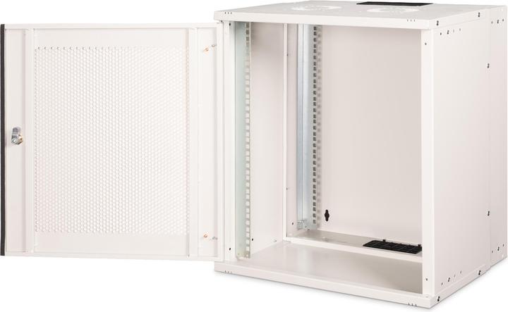 Actual product image Digitus 19" 12U wall-mounted housing, SOHO PRO perforated door, 595 x 540 x 400 mm, grey (12 RU, 19 inch rack)
