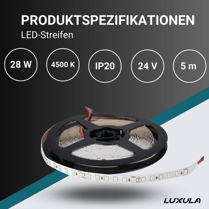 Produktbild Luxula LED-Strip (Neutralweiss, 500 cm, Indoor)
