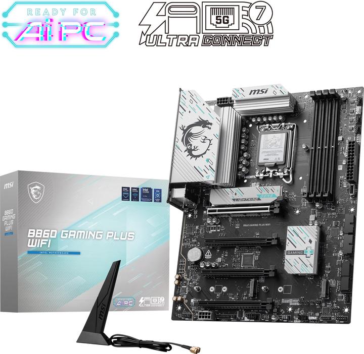 Actual product image MSI B860 GAMING PLUS WIFI (LGA 1851, Intel B860, ATX)