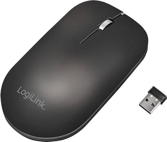 Actual product image LogiLink Wireless mouse, 2.4 GHz, USB-A dongle, black (Wireless)
