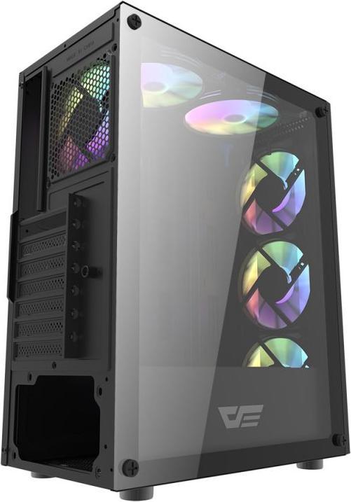 Produktbild Darkflash Tech DK151 computer case LED with 3 fan (black) (mATX, ITX, ATX)