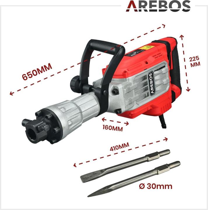 Actual product image Arebos Demolition hammer (Electrical connection)
