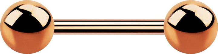 Actual product image Star Piercing Barbell internal thread rose gold with two balls (Titanium G23, without brass)