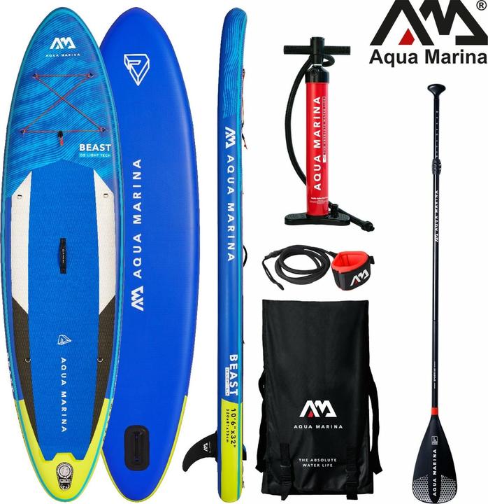 Image du produit Aqua Marina SUP Board 320x81cm avec sac à dos zippé Double Action-Pompe LIQUID AIR V1 Pagaie E (10'10")