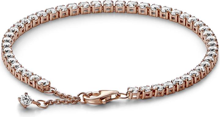 Actual product image Pandora Sparkling tennis bracelet (18 cm, Metal, rose gold-plated)