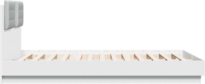 Actual product image VidaXL Bed frame with headboard and LED lights (140 x 200)