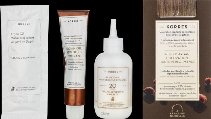 Actual product image Korres Argan Oil Hair Colour (No. 7.7 - Mocha)