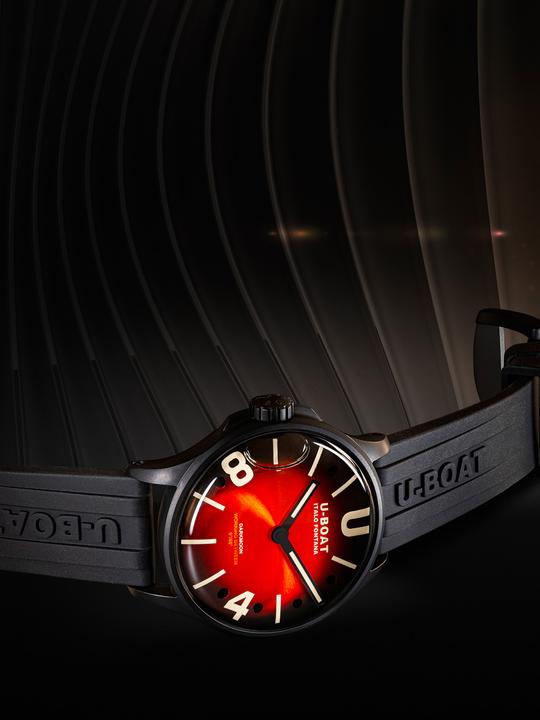 Actual product image U-Boat 9501 Darkmoon Red PVD Soleil Men's Watch 40mm 5ATM (Analogue wristwatch, 40 mm)