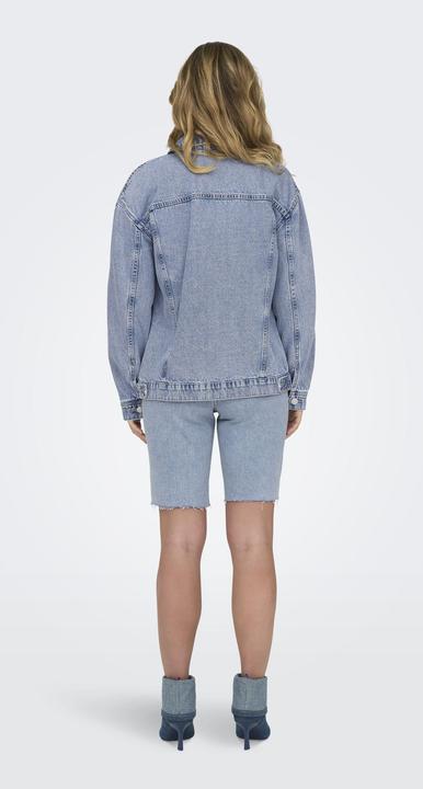 Produktbild Only Kapuze mit Kordelzug Ärmelbündchen mit Knopf Tief angesetzte Schulter Jacke Jeansjacke (S)