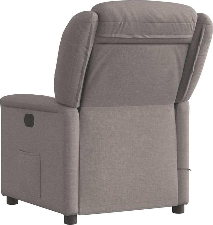 Immagine prodotto VidaXL Poltrona massaggiante Tessuto Taupe Poltrona TV massaggiante Poltrona con funzione massaggio