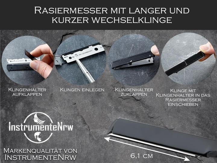 Actual product image InstrumenteNrw Straight razor with interchangeable blades