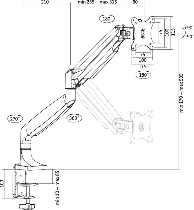 Actual product image LogiLink BP0042 (Table, 32")