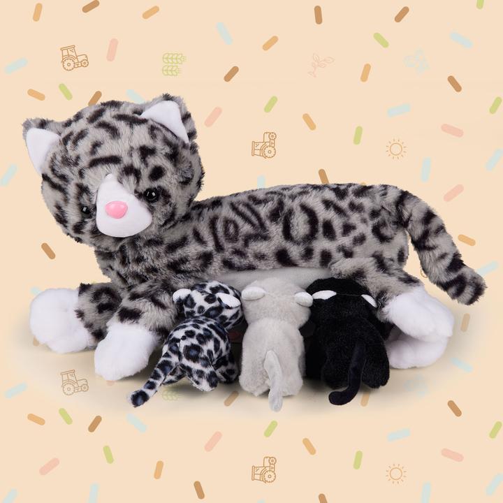 Actual product image Mamanimals Mommy cat with babies (19 cm)