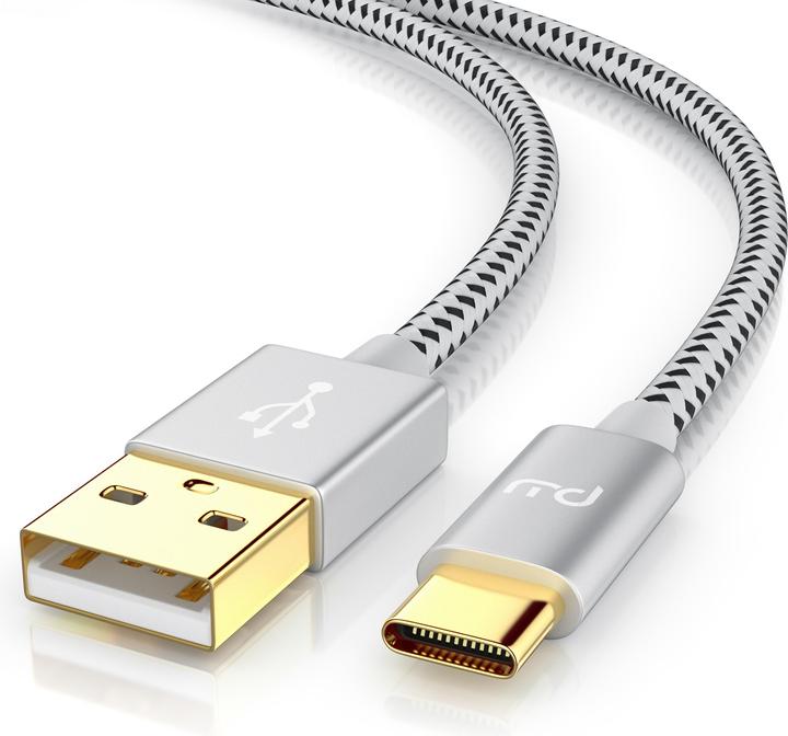 Produktbild Primewire USB-C 3.1 Kabel - Typ C zu Typ A Datenkabel, Ladekabel - Nylonmantel - bidirektional - Geschirmt (1 m, USB 2.0)