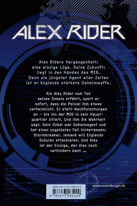 Actual product image Ravensburger Alex Rider, Band 1: Stormbreaker (German, Anthony Horowitz, 2018)