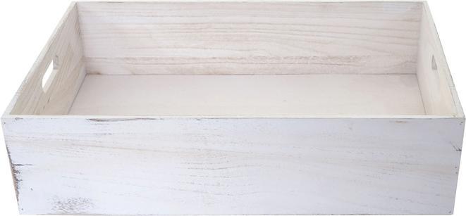 Image du produit Swisshandel24 Lot de 6 boîtes en bois HWC-C20, boîte de rangement déco en bois, look shabby vintage blanc shabby