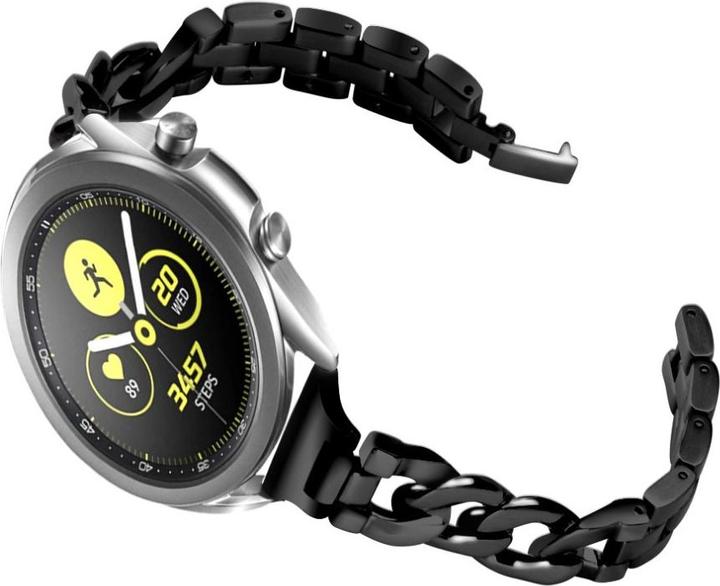 Image du produit Cover-Discount 20mm Bracelet en acier inoxydable noir (20 mm, Acier inoxydable, Galaxy Watch)
