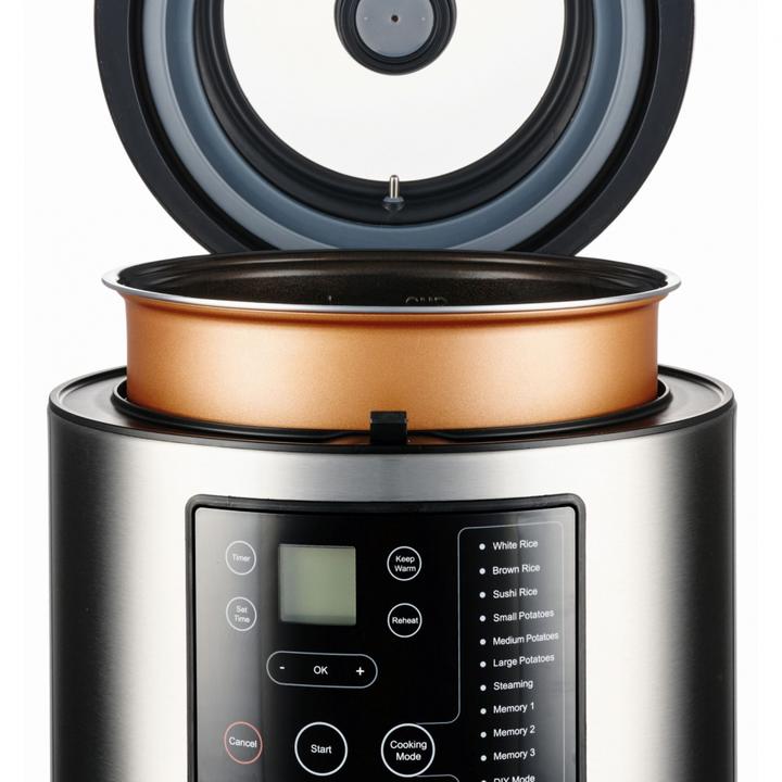 Actual product image Solis Rice & Potato Cooker (type 8161) brushed stainless steel