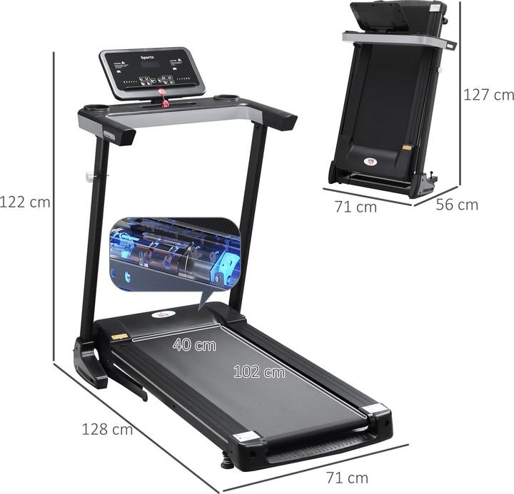 Produktbild Homcom Laufband klappbar