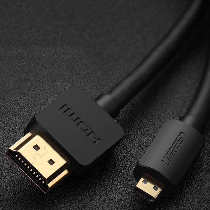 Actual product image Ugreen HD127 Micro HDMI - HDMI Cable 4K 3D 3m (black) (3 m, HDMI)
