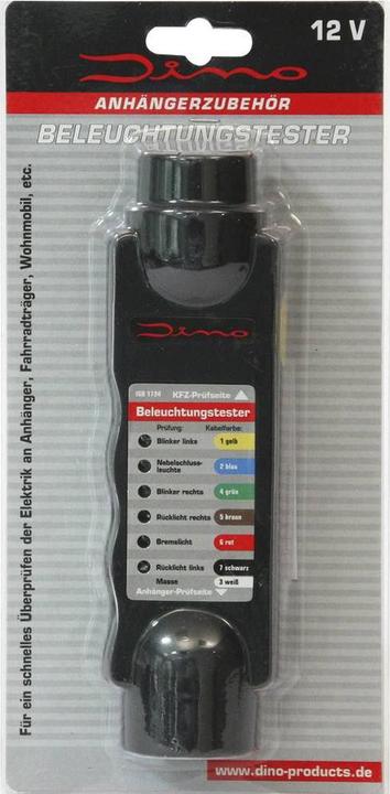 Produktbild Dino Beleuchtungstester für Anhänger Steckdose Stecker