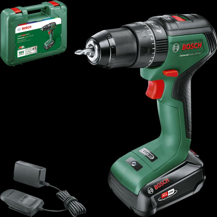 1x UniversalImpact 18V-60 cordless drill/driver, 1x S