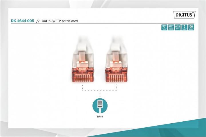 Produktbild Digitus Netzwerkkabel (SFTP, CAT6, 0.50 m)