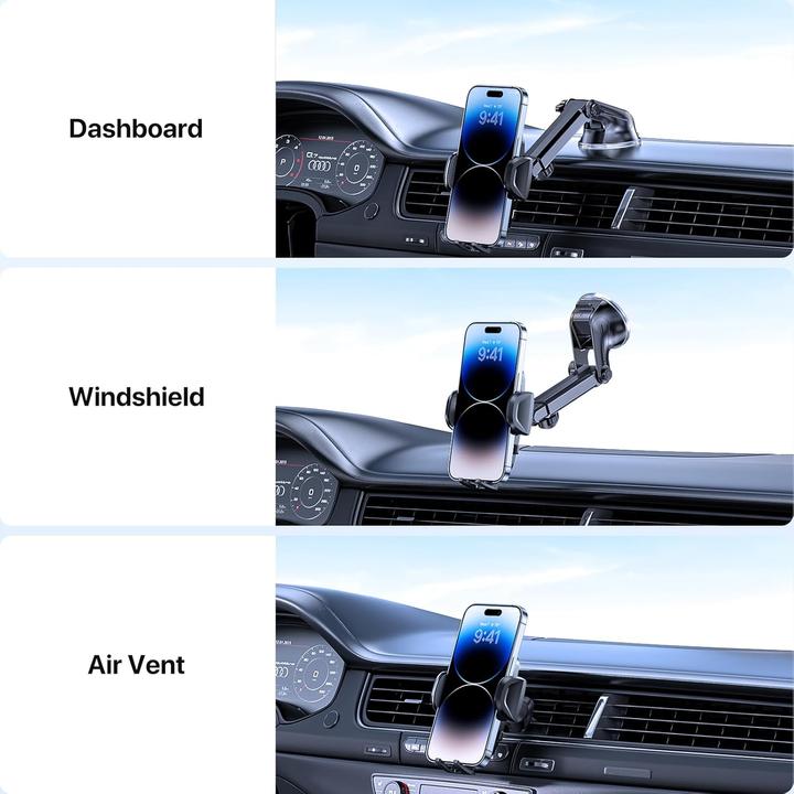 Image du produit Miracase Support de téléphone portable pour voiture avec ventouse