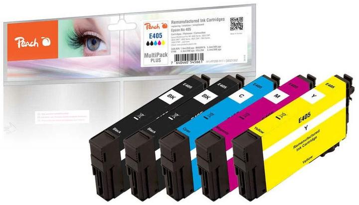 Actual product image Peach Toner Set Epson 405 MultiPack Plus BK/C/M/Y (M, C, Y, FC)