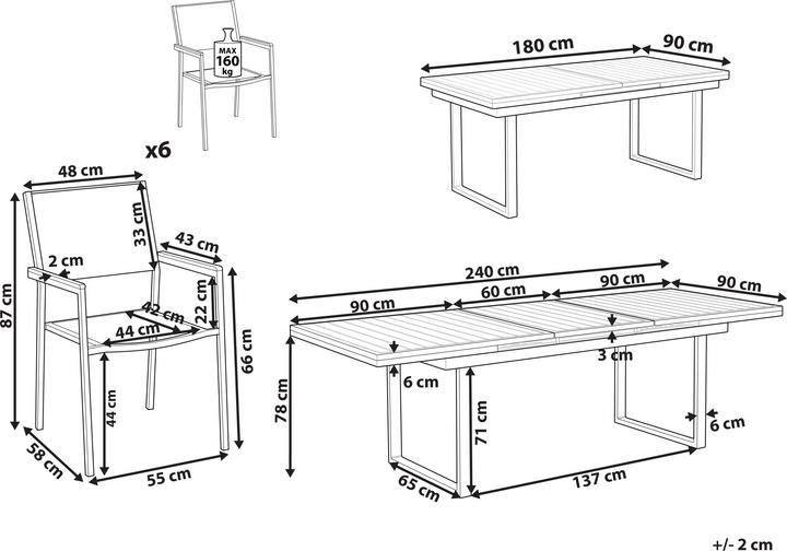 Produktbild Beliani Valcanetto/Grosseto (180 cm)