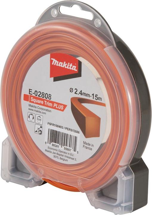Productafbeelding Makita Maaidraad vierkant 2,4mmx15m (Grastrimmer, Trimmerdraad + draadspoel)