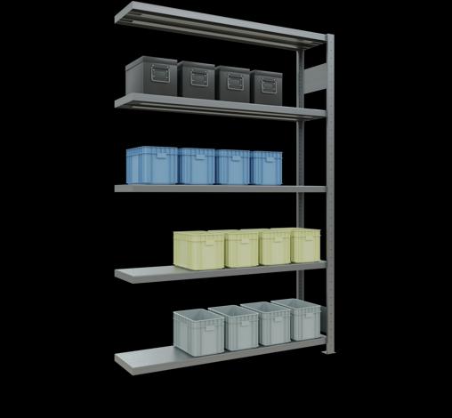 Produktbild Schulte Lagertechnik Stecksystem Anbauregal MULTIplus250 mit Längenriegel