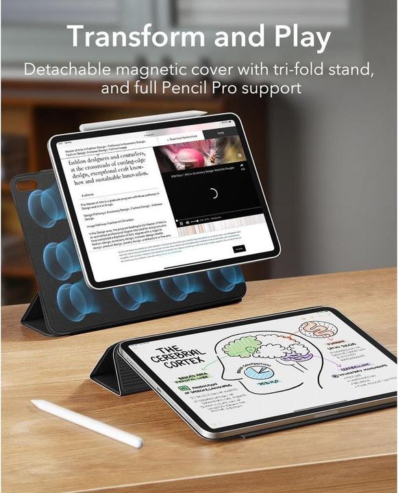 Actual product image ESR Rebound Magnetic Case (iPad Pro 12.9 2020 (4. Gen), iPad Pro 12.9 2022 (6th Gen), iPad Pro 12.9 2021 (5th Gen), iPad Air 13 2024 (M2))