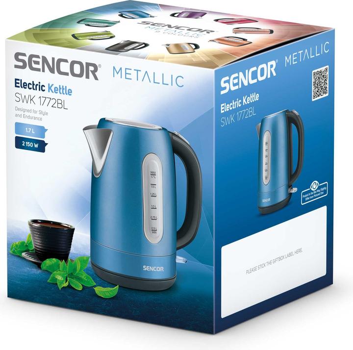 Actual product image Sencor Kettle 1.7 Litre Blue (1.70 l)