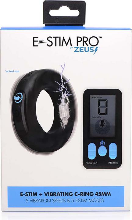 Immagine prodotto Zeus Elektrosex Anello per cazzo in silicone vibrante ed ESTIM con RC 45 mm (8 cm)