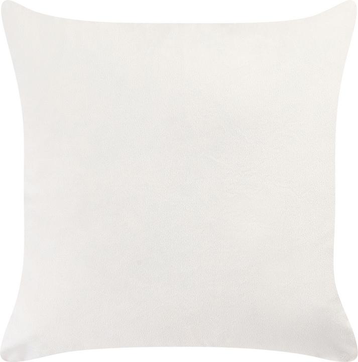 Actual product image Beliani Decorative cushion leaf motif orange / black 45 x 45 cm Set of 2 SPIREA (45 x 45 cm)