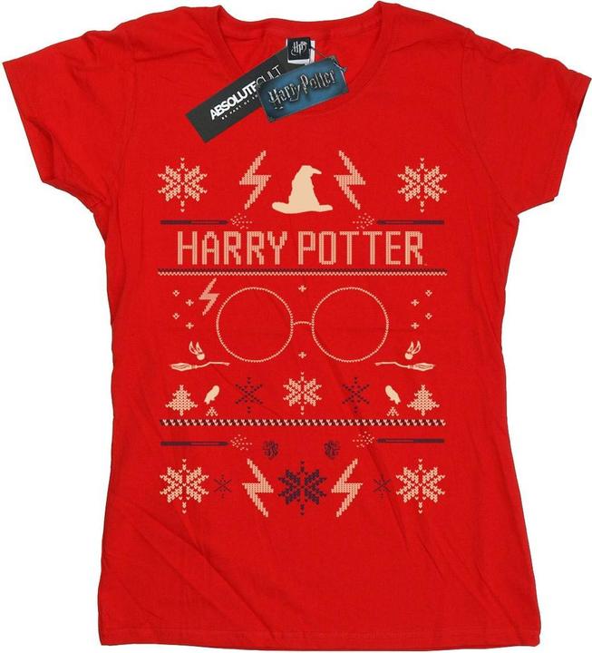 Actual product image Womens/Ladies Christmas Pattern Cotton T-Shirt (S)