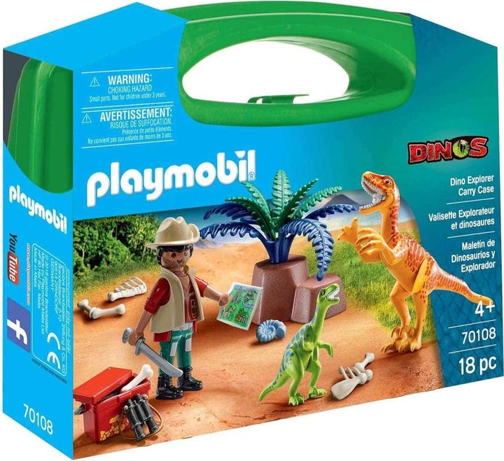 Image du produit Playmobil Grande mallette d'explorateur avec des dinosaures (70108, Dinosaures Playmobil)