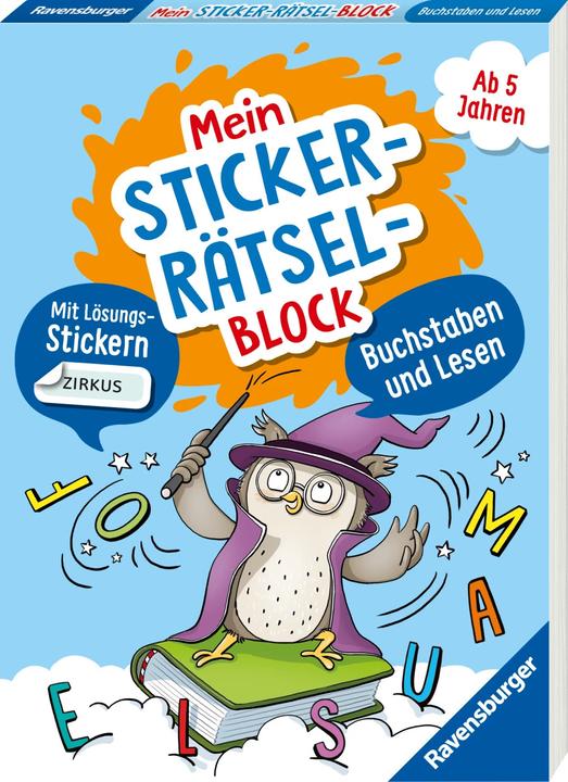 Produktbild Ravensburger Mein Stickerrätselblock: Buchstaben für Kinder ab 5 Jahren - spielerisch Buchstaben