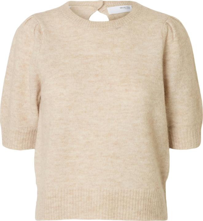 Selected Femme Slflulu Ss Open Back Knit O-Neck Noos (XL)
