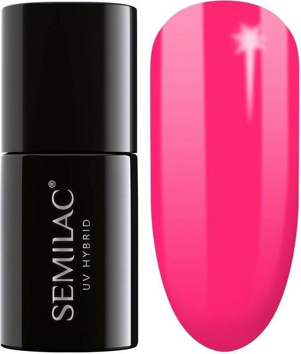 Actual product image Semilac UV Hybrid SemiBeats by Margaret 517 Neon Roxin 7ml (Neon Pink, UV gel varnish)