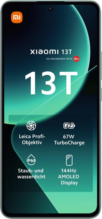 Produktbild Xiaomi 13T (256 GB, meadow green, 6.67", Dual SIM, 50 Mpx, 5G)