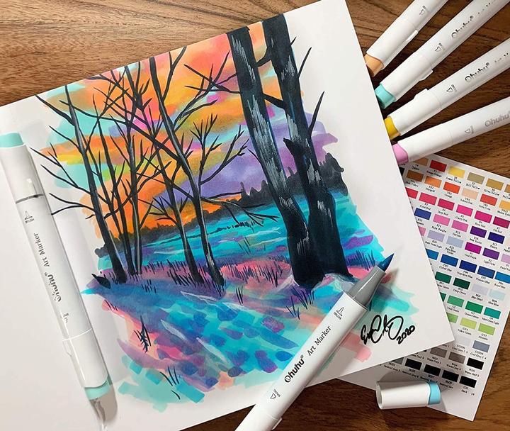 Image du produit Ohuhu Marqueur artistique Honolulu B (Multicolore, 72 x)