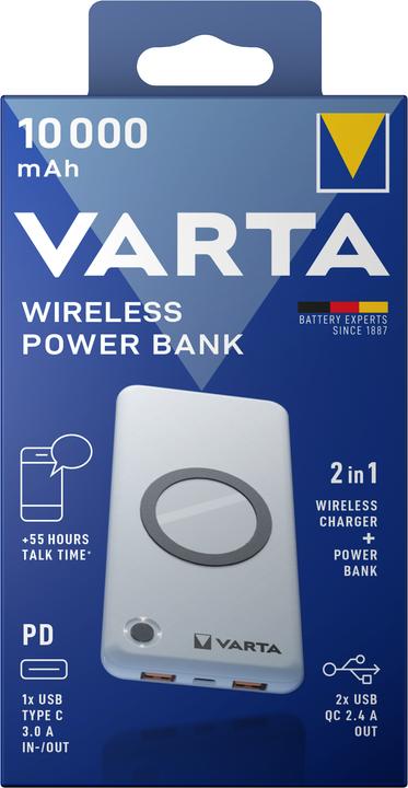 Actual product image Varta Wireless Power Bank (10000 mAh, 18 W, 18 Wh)