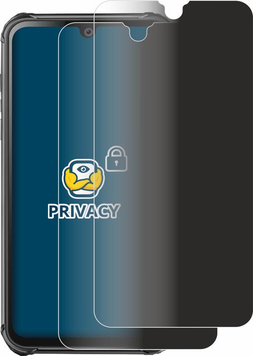 Productafbeelding BROTECT Anti-spionnetje privacyfolie Beschermfolie tegen blauw licht (2 Stuk, Blackview BV9800 Pro)