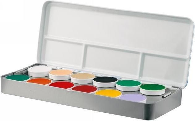 Actual product image Kryolan Aquacolor makeup palette 24 colors