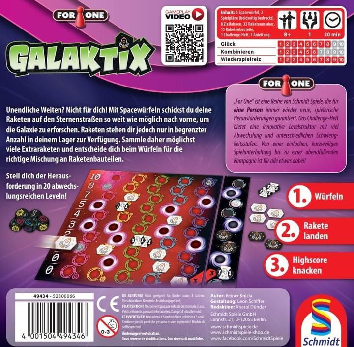Actual product image Schmidt Spiele For One Galaktix (d) (German)