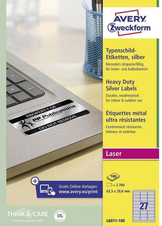 Produktbild Avery Typenschild-Etiketten