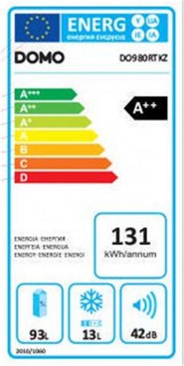 Label énergétique Domo DO980RTKZ (108 l)