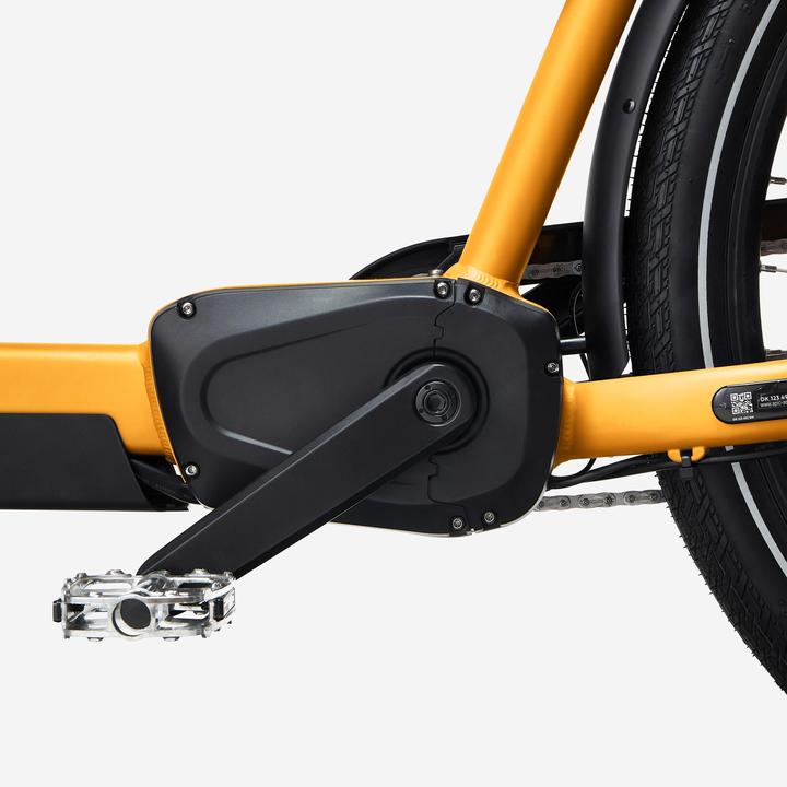 Actual product image Btwin E-Lastenfahrrad Cargobike F900E Box gelb